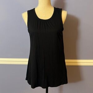 Classic Black Sleeveless Open Back Top